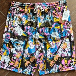 Vibrant Graphic Men's Shorts